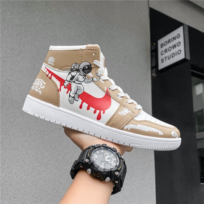 aj男鞋夏季2022新款空军一号板鞋太空宇航员高帮学生运动潮鞋 m203