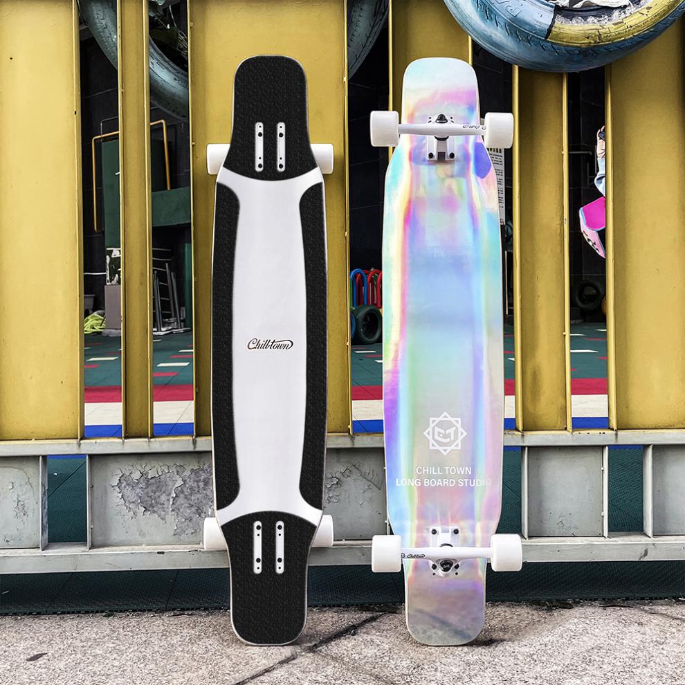 滑板砂纸 滑板砂纸 ch焦糖长板砂纸防滑耐磨细砂加厚边砂舞板滑板气孔