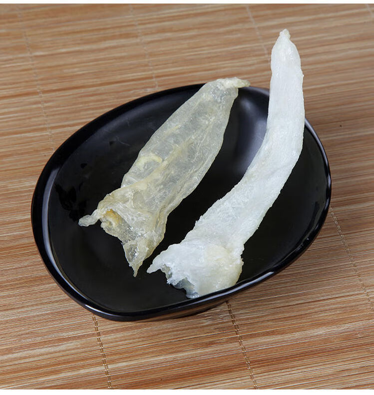 深海巴沙鱼胶鱼鳔干货滋补美容食补鱼胶干货非黄花胶胶质多沁溪大号1