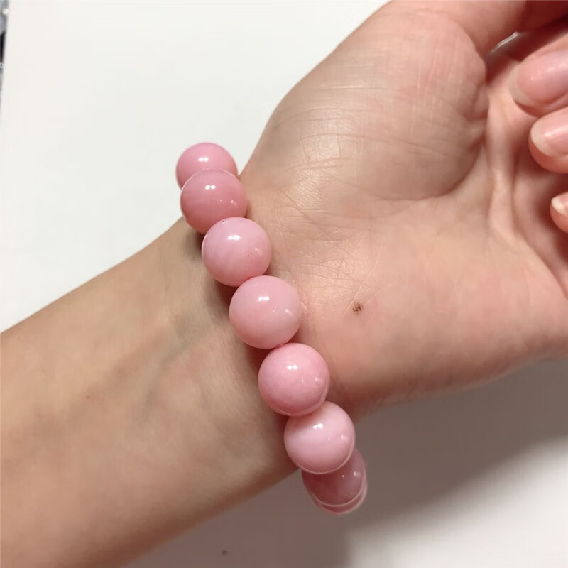 【官方旗舰】芙芬天-然进口粉澳宝手链女款手镯蛋白石粉欧泊粉色少女