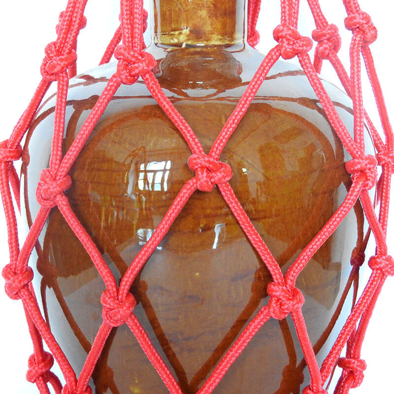 辉客映上 复古麻绳网兜装陶瓷酒坛子麻绳网兜酒瓶酒缸编织绳网兜篮球