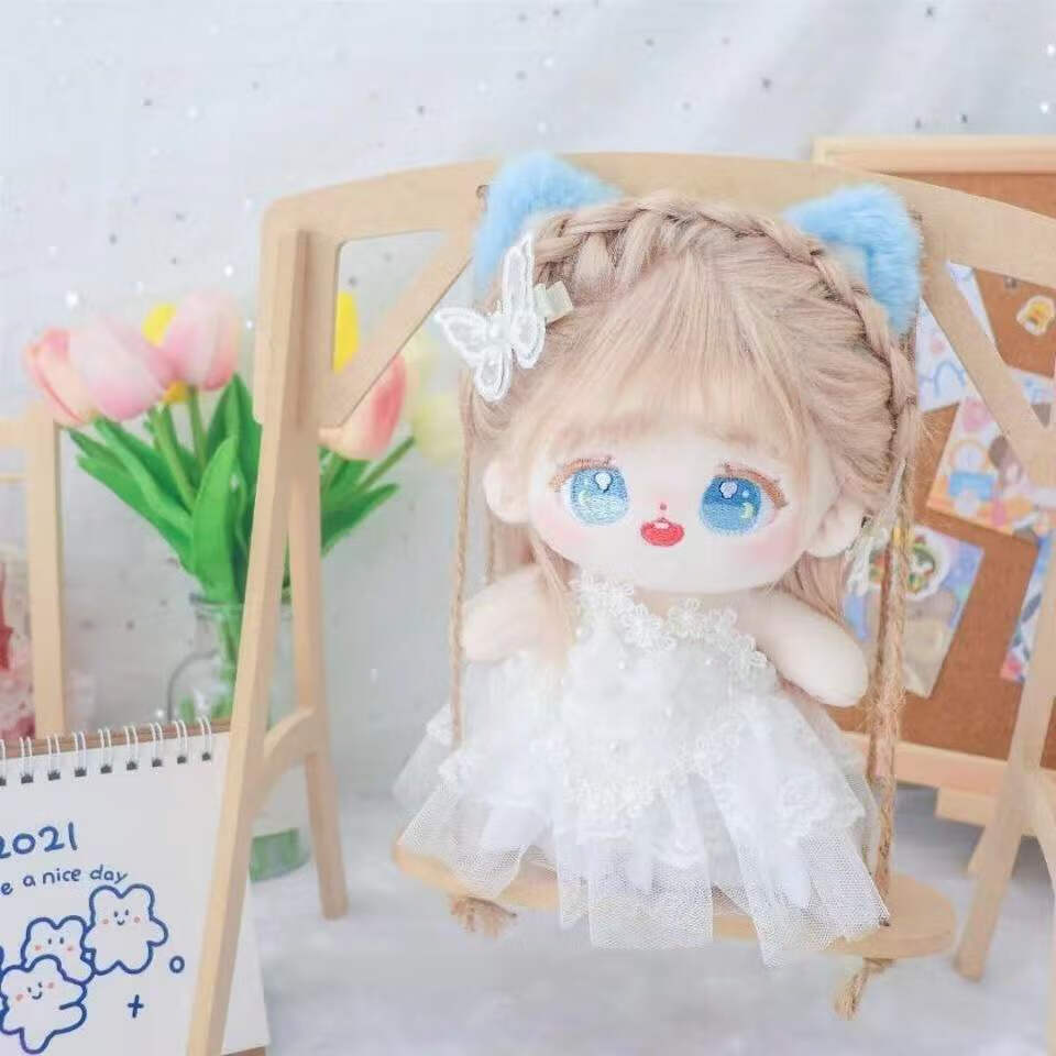 棉花娃娃衣服洛丽塔自制合集棉花娃娃娃衣连衣裙无属性20cm珍珠网纱裙