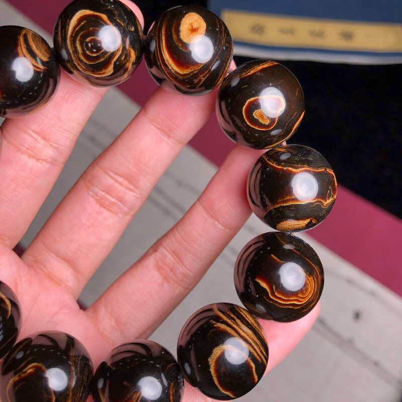 精雕阁海柳文玩天然血柳手串2.