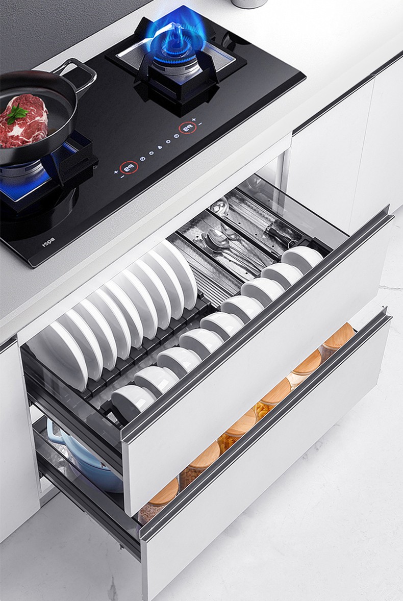 【纳致nazhi】拉篮橱柜抽屉式开门式加厚304不锈钢钢化玻璃配阻尼导轨