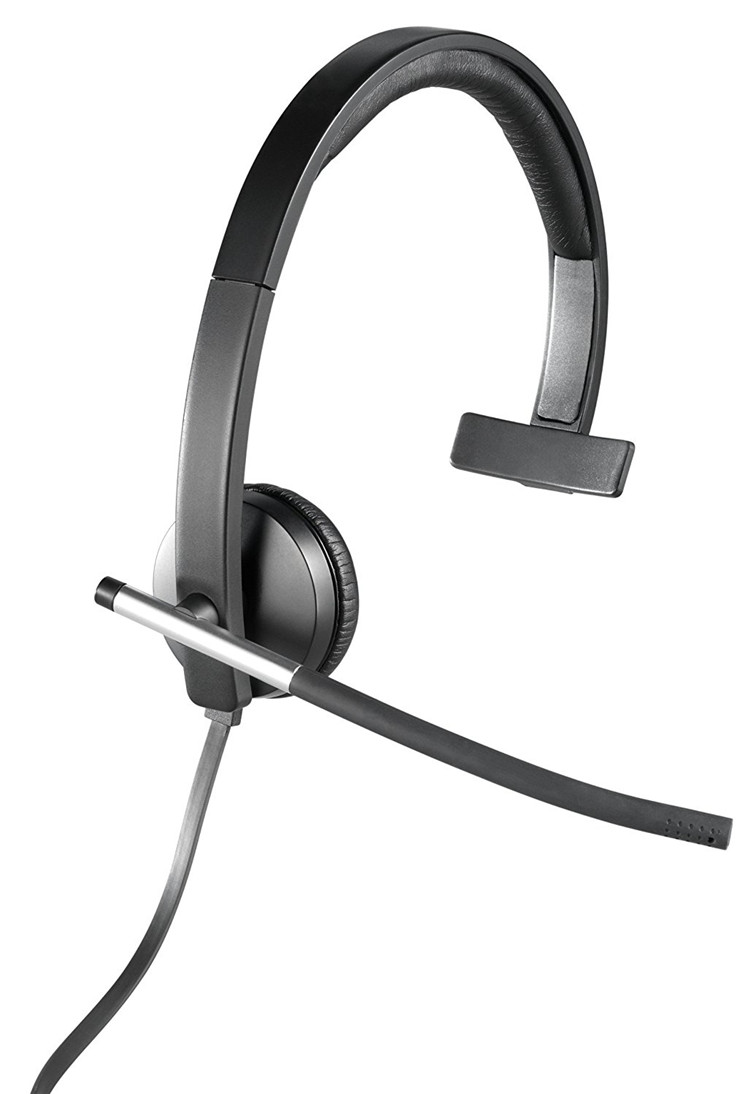 logitech 罗技 头戴式pc耳机 usb 话务员客服销售商务耳麦线控麦克