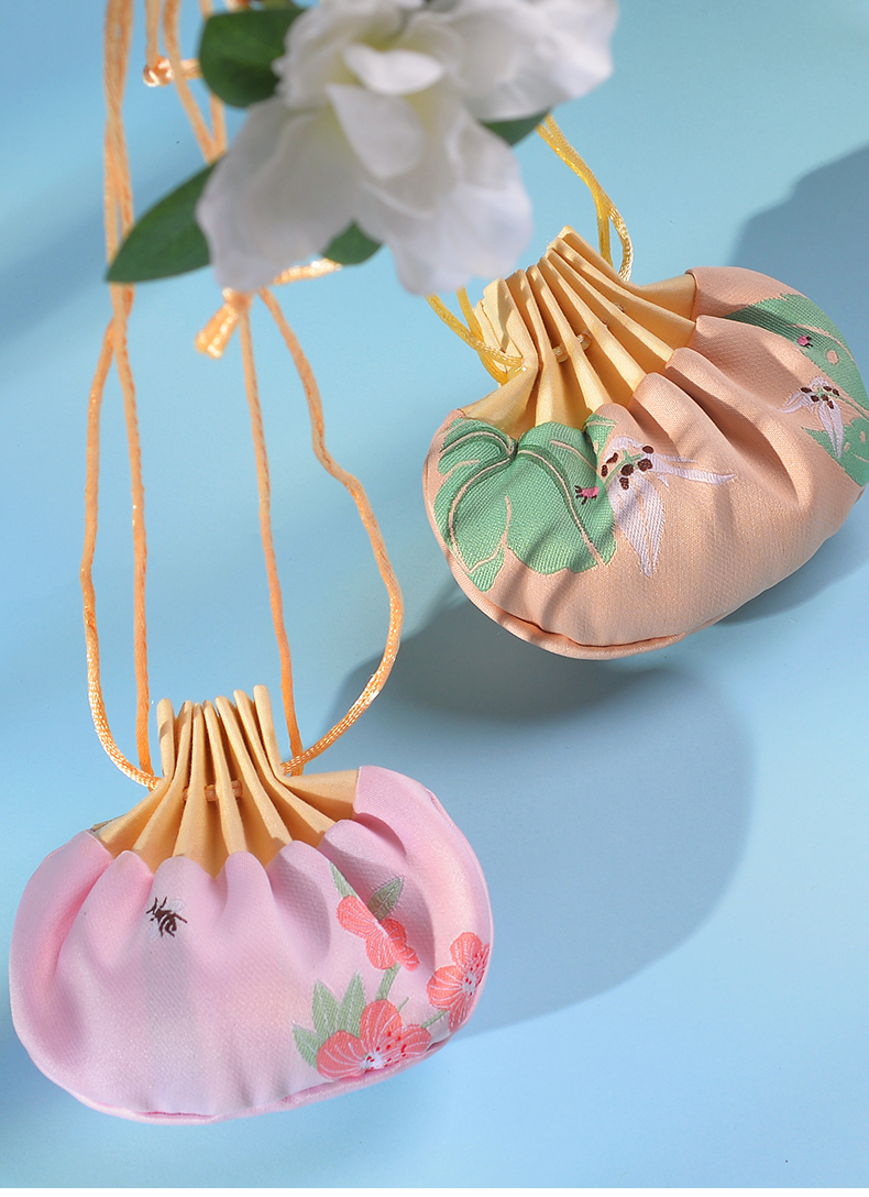 艾叶端午端午节香包艾叶荷包随身香囊空香袋古风礼品驱蚊中草药橙螳螂