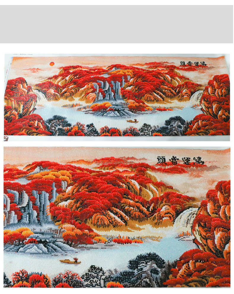宫贡【好物优选】鸿运当头钻石画客厅钻水晶山水珠绣十字绣新款砖石5d