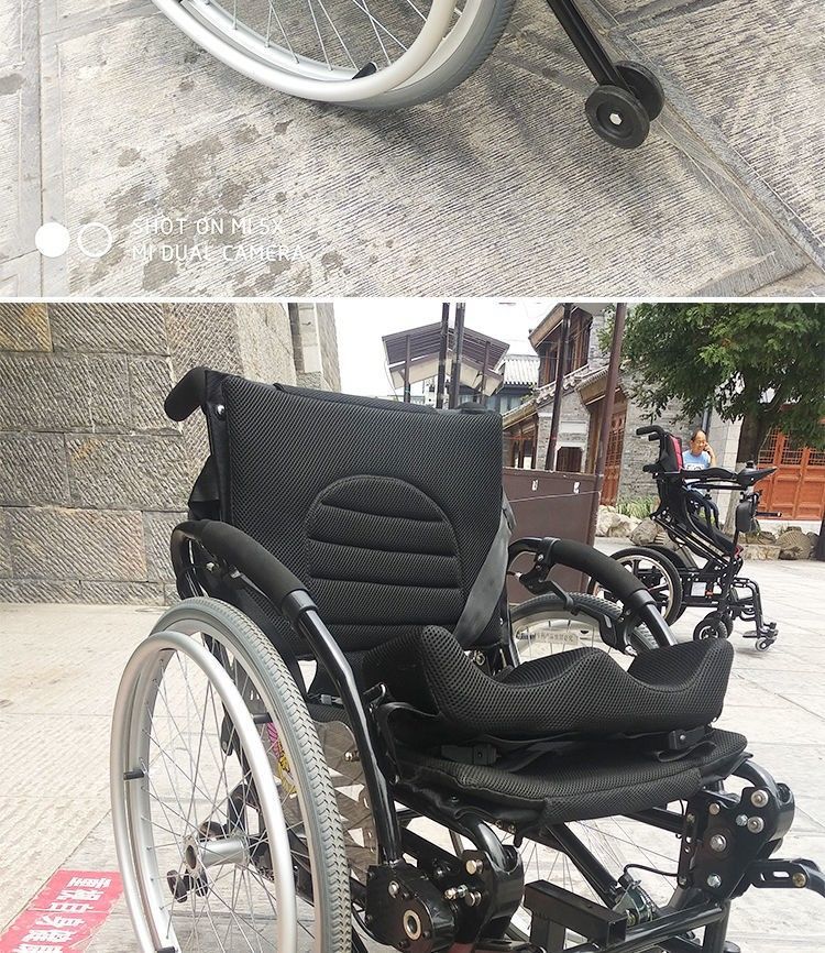 手动站立轮椅全自动截瘫瘫痪老人运动轮椅可站立可折叠便携电动站立