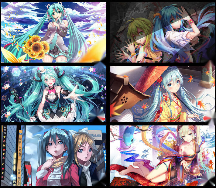 初音未来动漫海报墙贴超大污寝室二次元学生宿舍自粘墙纸 定制 c12 50