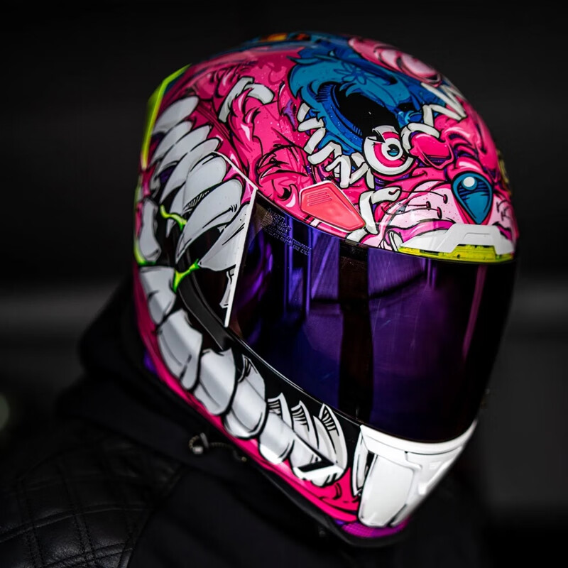 赛博朋克摩托车头盔 美国代购icon airframe野兽粉兔子赛博朋克风男女