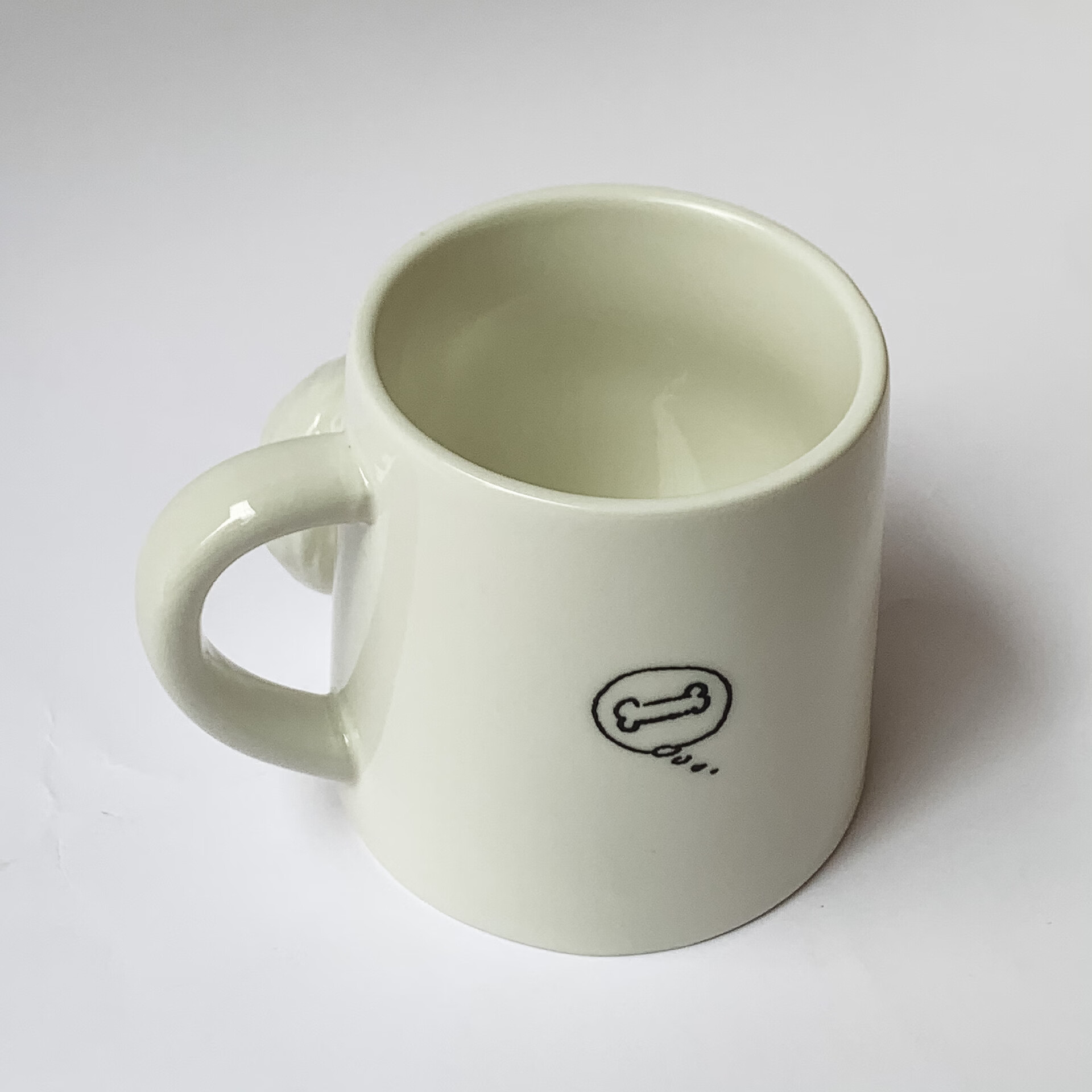 boussac 现货风陶瓷杯立体动物尾巴造型杯子陶瓷高颜值水杯早餐杯