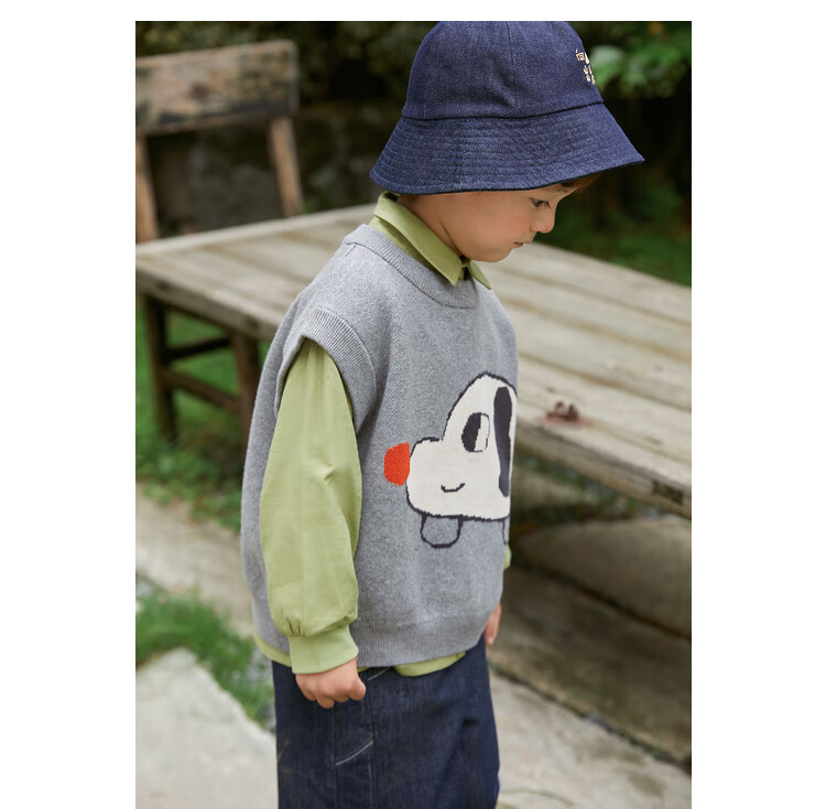 Papapapa Autumn Winter Baby Boys and Girls Knitted Pullover Sweater Vest Children's Purple 100 cm 24
