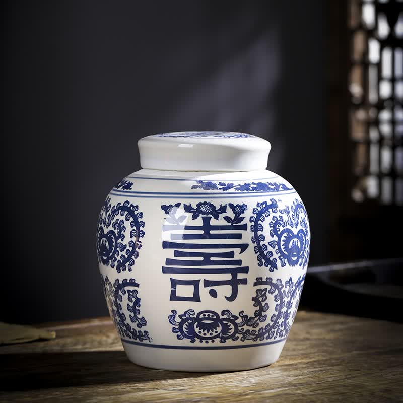 经美陶瓷骨灰罐骨灰盒骨灰坛墓地迁坟带盖大号捡骨坛殡葬业用具拣骨罐