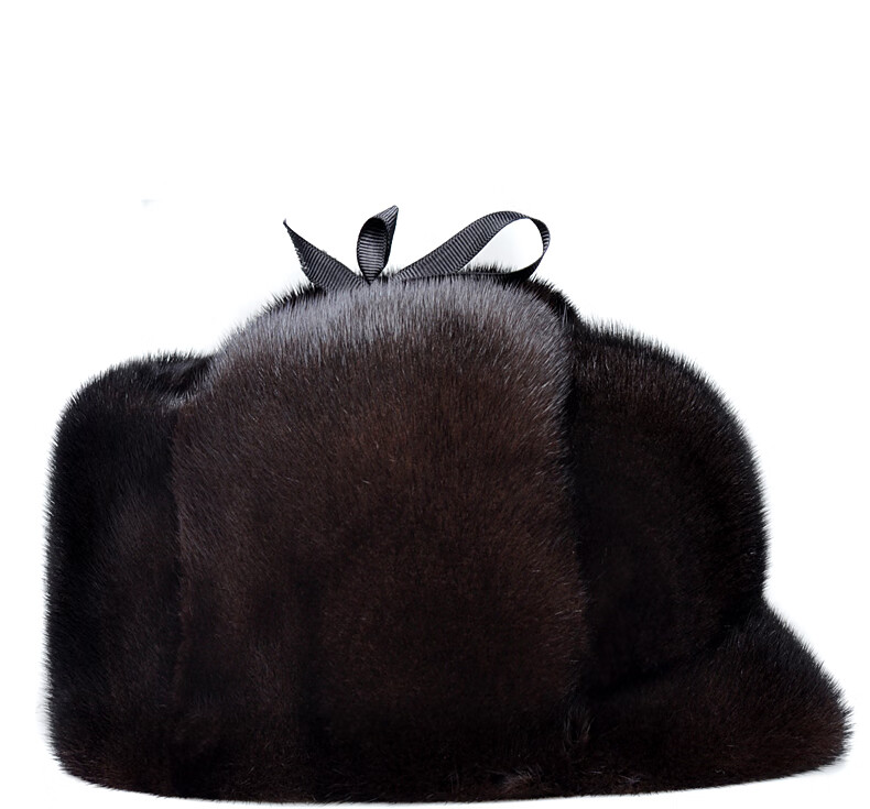 皮草帽子中老年男士保暖棉帽水貂皮帽子中老年人雷锋帽平顶红军帽老头