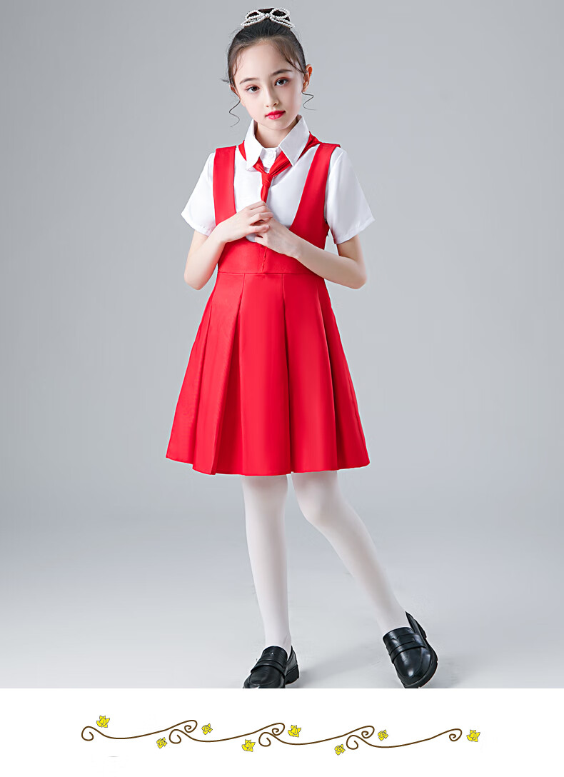 儿童朗诵比赛服装儿童合唱演出服红歌中国梦中小学生少儿爱国朗诵女童
