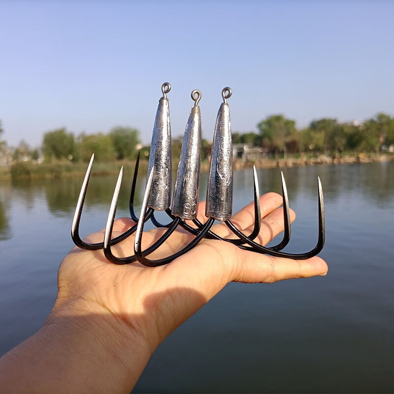 洛柒(luoqi)新升级日本进口锚钩大号锚锚钩锚鱼钩三爪钩三角大号刀锋