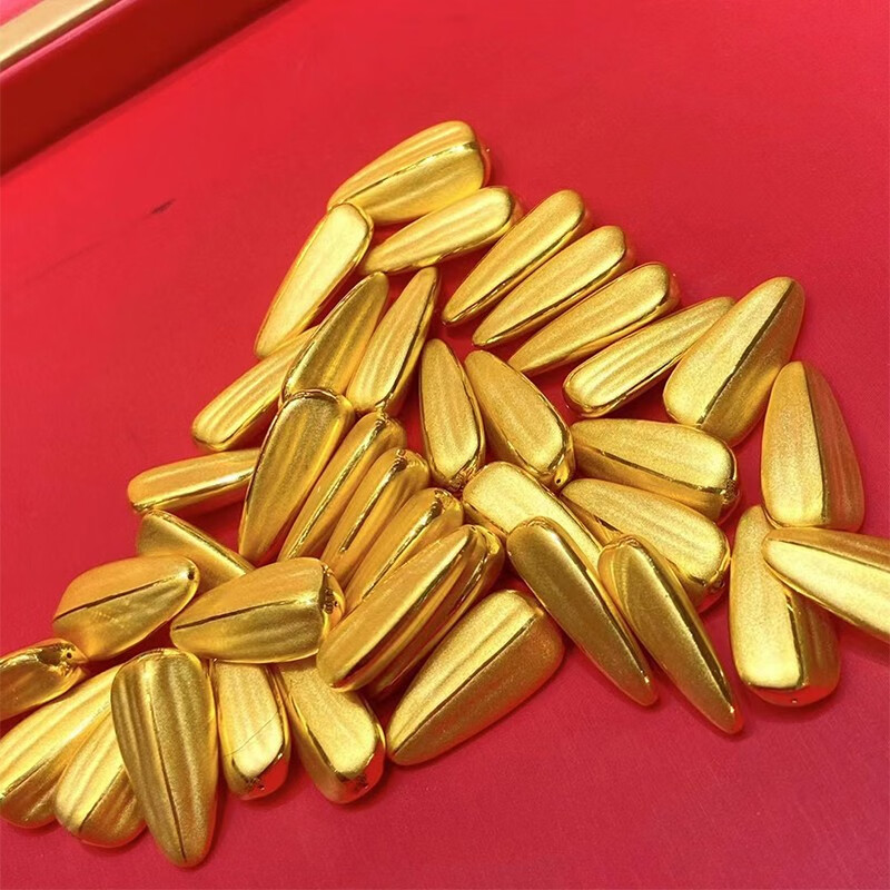 老凤凰黄金瓜子财富种子金瓜子创意礼物足金999攒金豆投资收藏攒钱