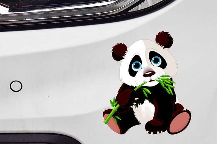 汽车贴纸划痕遮挡熊猫可爱卡通车身车门贴网红个性创意3d立体车贴 b款