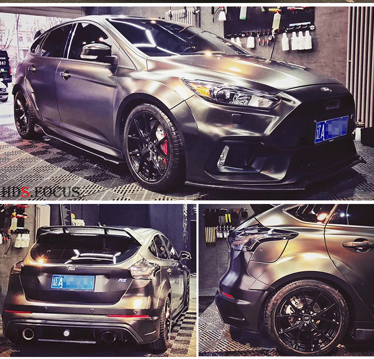 福特福克斯两厢尾翼15-18新改装rs大包围套件rs前杠后杠配件爆改 rs碳