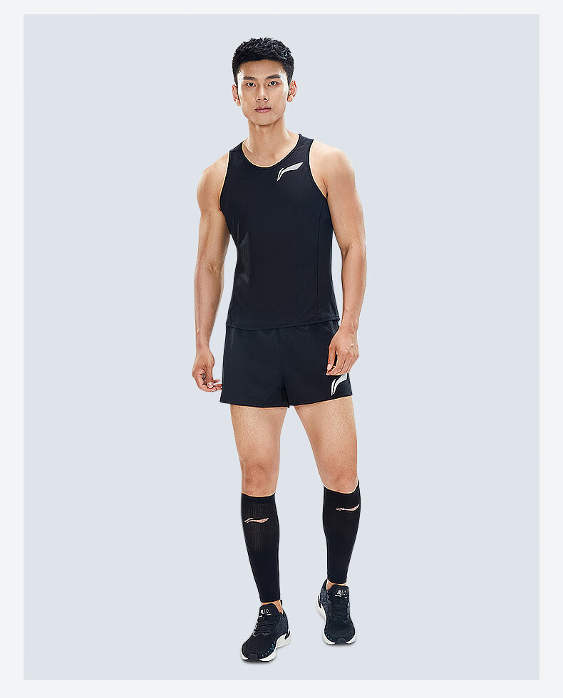 李宁lining运动服套装男体育生体考中考田径服短跑比赛训练服马拉松