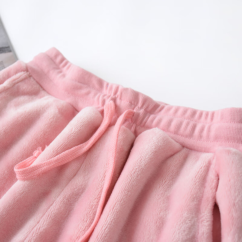 女粉色螺纹口睡裤 m【图片 价格 品牌 报价】-京东