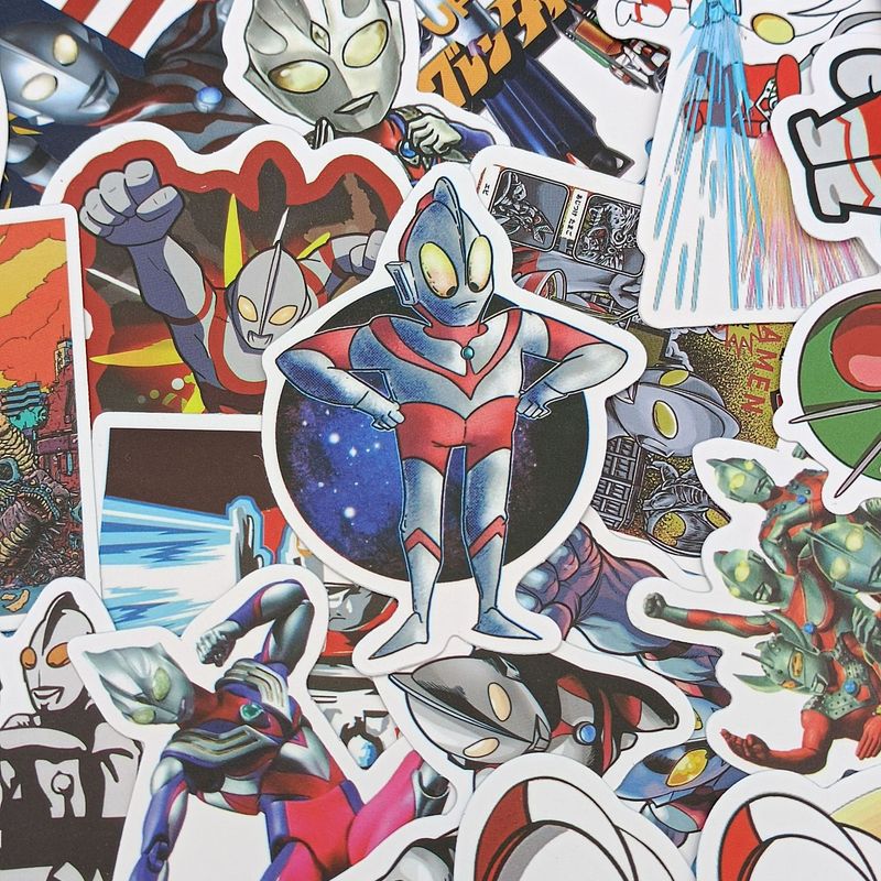 zanyang奥特曼手账贴纸卡通男孩炫酷宇宙英雄迪迦赛罗欧布diy不干胶