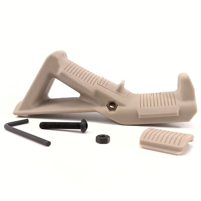 握把战术 垂直握把金属软玩具配件三角尼龙柄 握rvg三角鸭嘴把拇指前