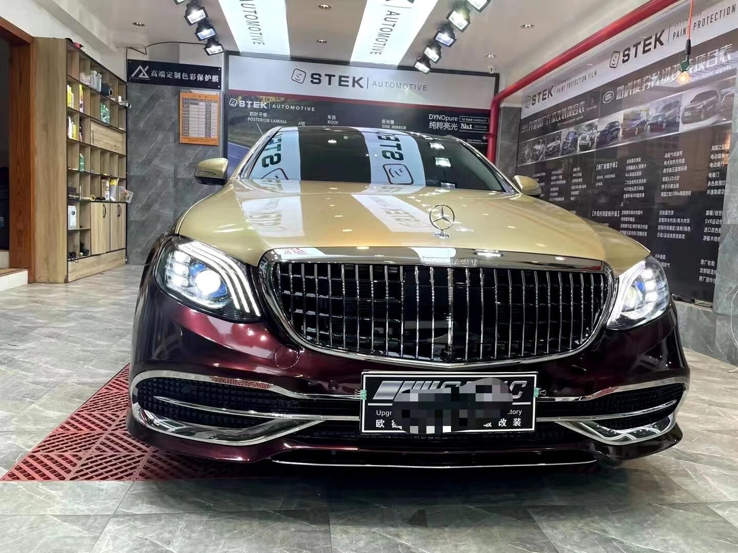 奔驰迈巴赫前中网原厂w222奔驰s改装迈巴赫中网包围套件e级前脸s350