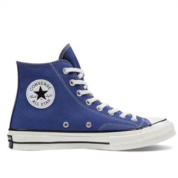 1970高帮经典蓝色帆布鞋韩版鞋子经典学休闲鞋搭男女学板鞋 定制联名