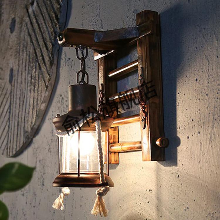 墙壁灯中式复古怀旧壁灯煤油灯马灯餐厅创意阳台走廊过道仿古茶室壁灯