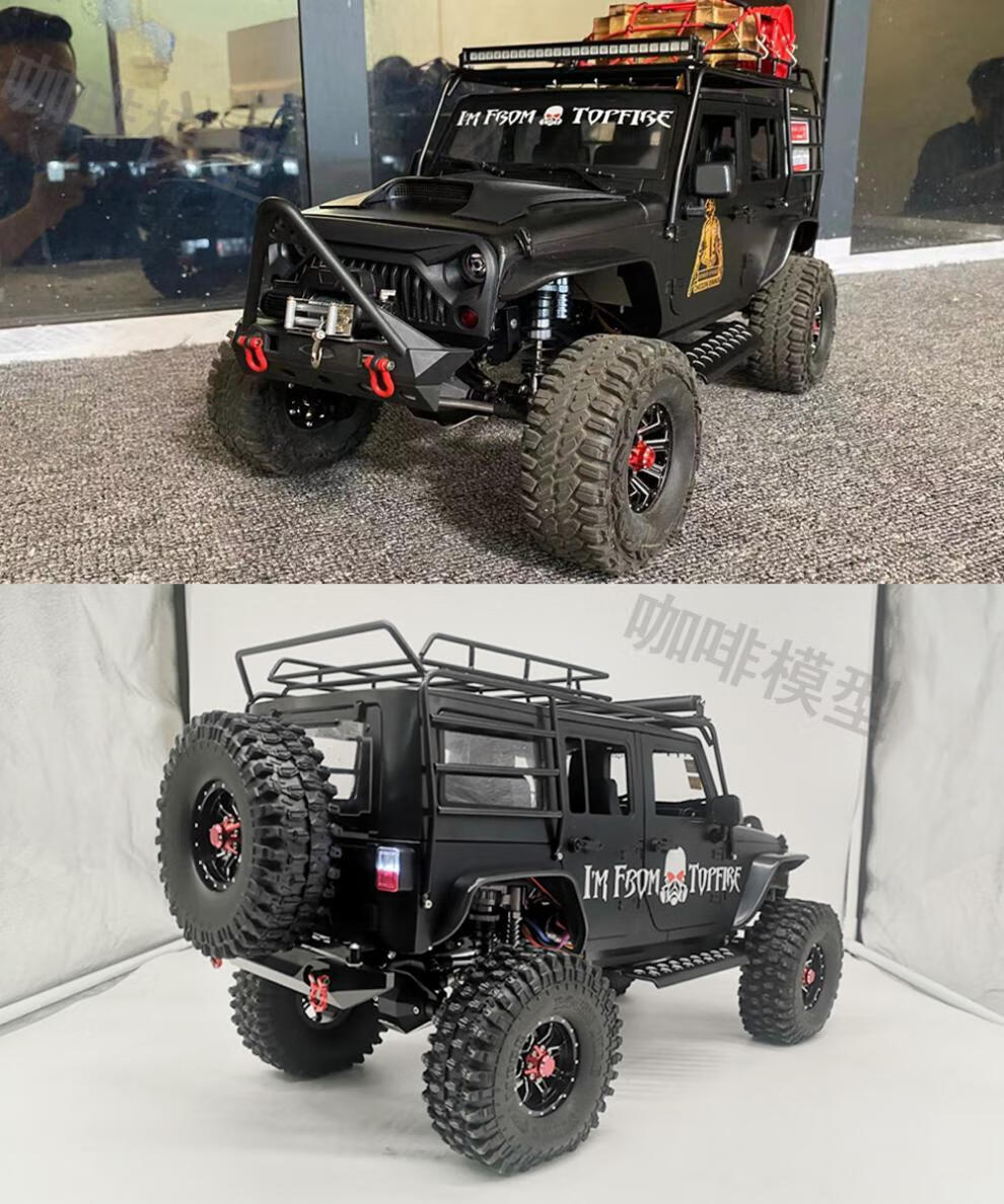 rc仿真牧马人攀爬车scx10攀爬车金属遥控越野车四驱车越野车中配套餐