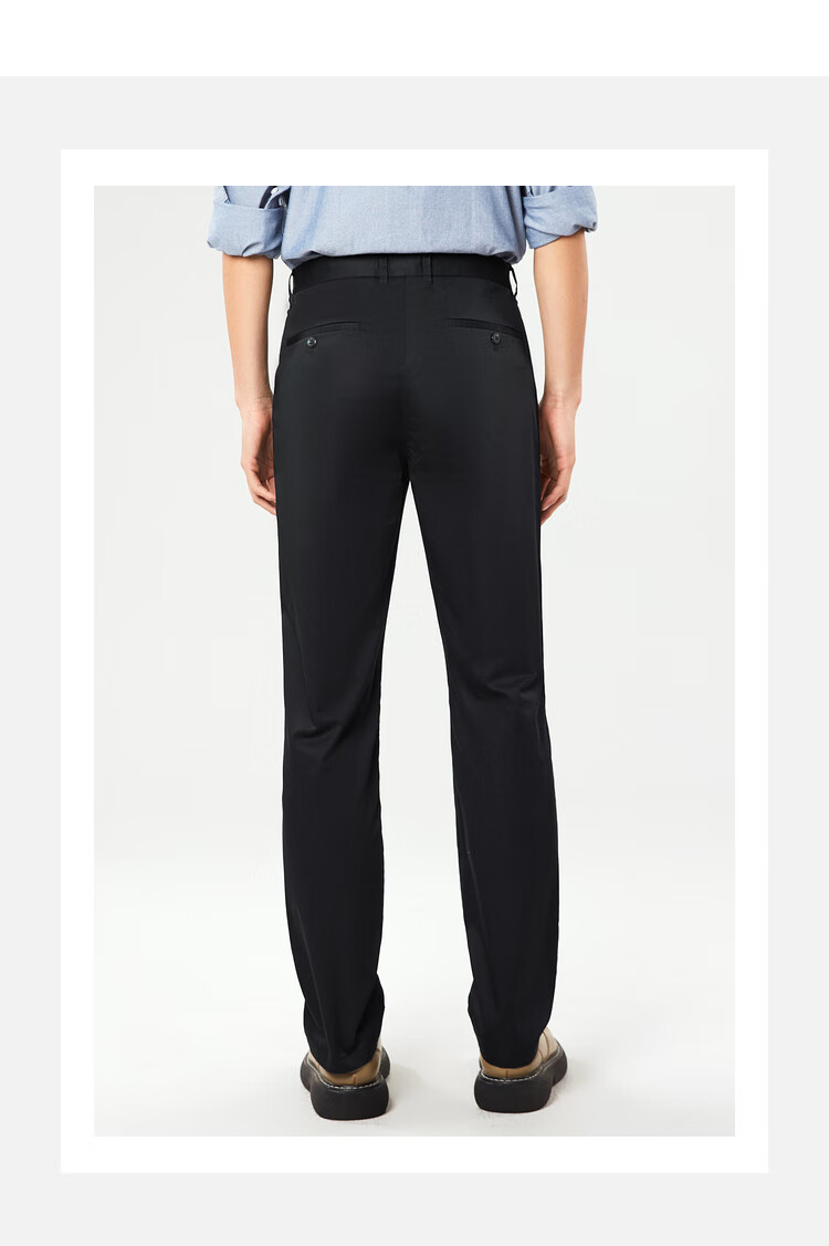 hla海澜之家休闲裤男2022秋季新款基础纯色ykk拉链男裤顺滑面料多色可