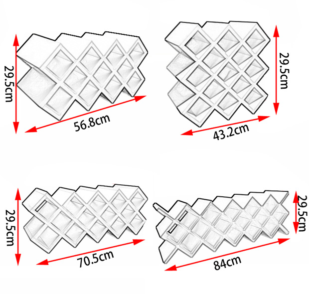 红酒格子定制菱形酒架酒柜简约家用方形格子欧式酒叉组装特价现代