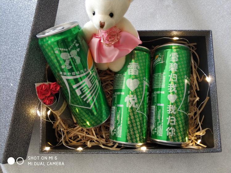 晨臻定制雪碧高罐热门同款diy定制男女生聚会毕业七夕礼物八罐高罐