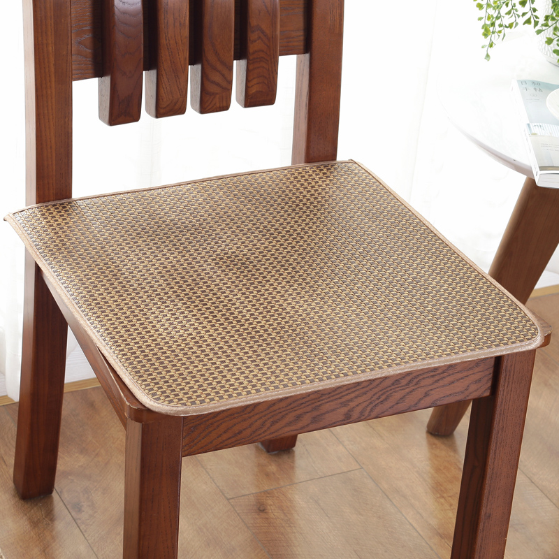 薄款清凉凉席坐垫椅子垫冰丝办公室学生冰藤椅垫子汽车座垫餐椅垫 冰