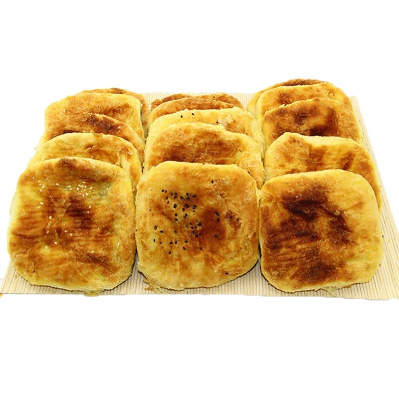 哈尔滨绥化东北老式烧饼 油盐饼糖豆沙发面烧饼传统手工制作软烧饼