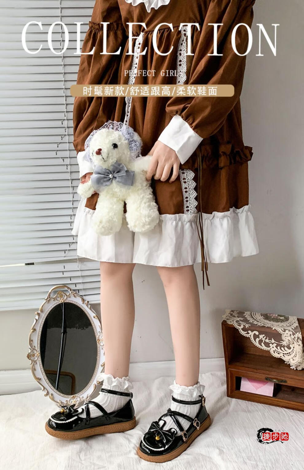 洛丽塔lo娘鞋子jk小皮鞋女洛丽塔lolita复古大头圆头日系学生法式萝莉