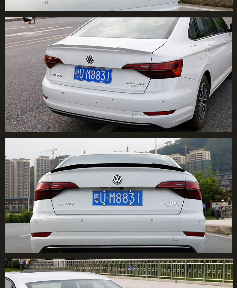 适用于23款速腾尾翼20-22款改装rline配件碳纤维纹运动尾翼改装件