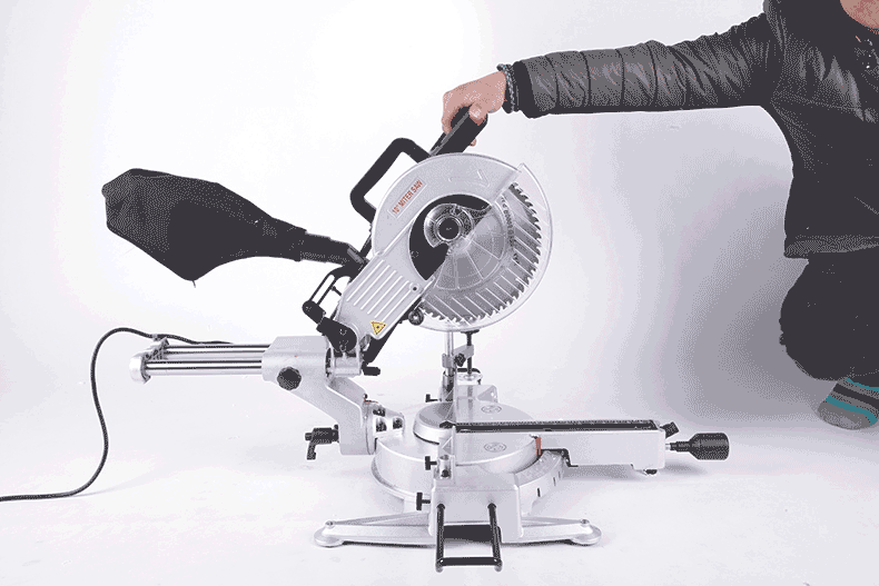 景萦忻 10寸拉杆斜切锯 多功能切割机 锯铝机斜45度铝型材铝合金切割