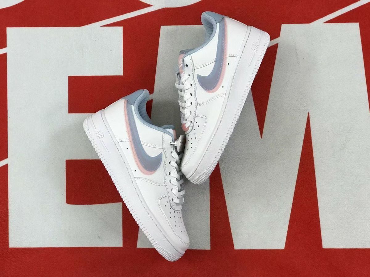 1 low af1 白蓝粉 gs双钩彩钩空军一号板鞋c同款 空军双勾 白蓝粉 38