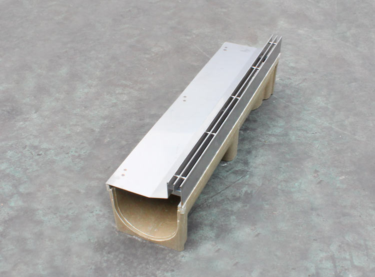 室外树脂混凝土成品排水沟u型槽不锈钢线性排水槽花园庭院下水道