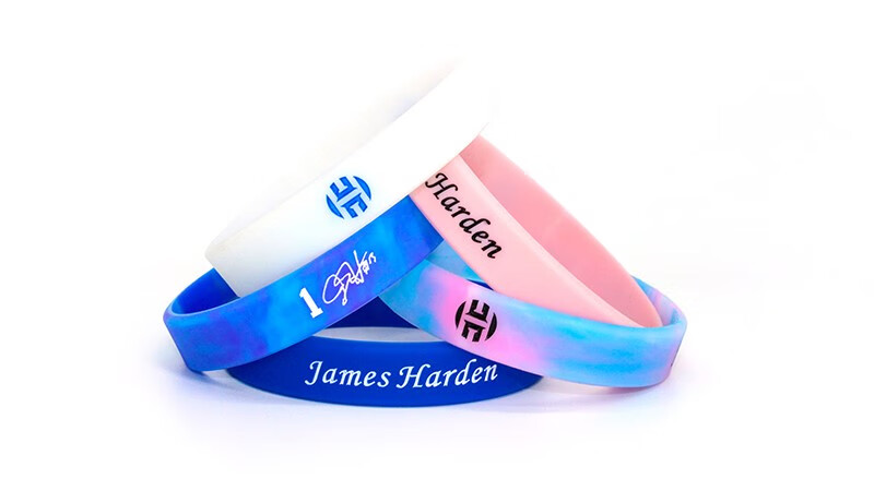 新款哈登手环76人1号球星夜光细款篮球签名硅胶球礼物腕带nba 宽款