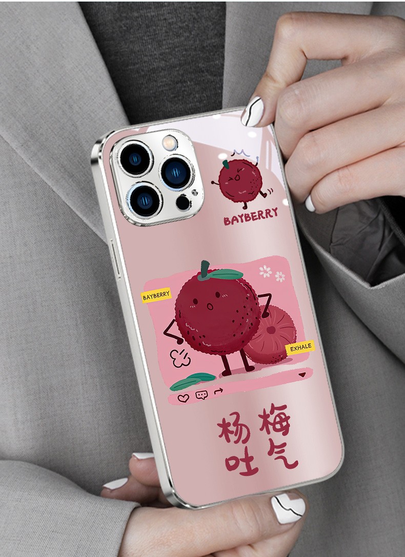 于苹果手机网红高档iphone钢化玻璃外壳个性创意ins风潮牌新保护套