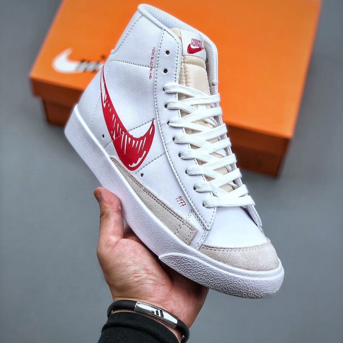 sb blazer mid77开拓者帮复古男女运动休闲百搭板鞋 高帮深灰 40