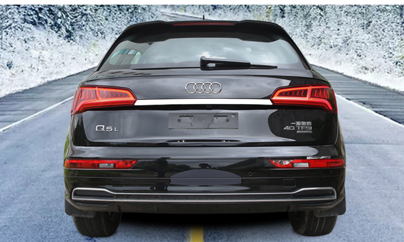 18款新奥迪q5l尾门饰条 外饰改装专用车身装饰条后备箱门尾灯亮条