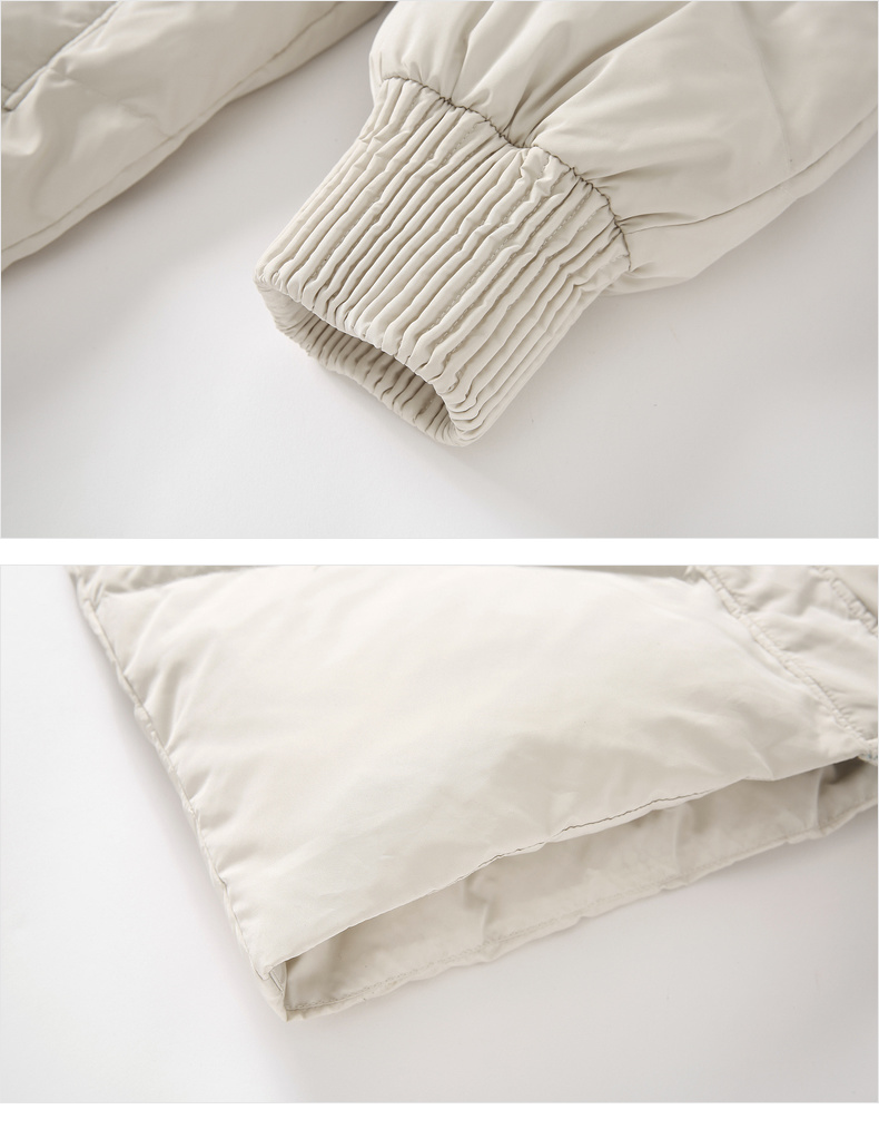 蓝色倾情(lesies)冬女装新款马卡龙三色收腰貉子大毛领90白鸭绒羽绒服