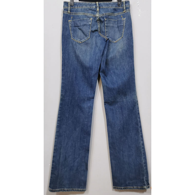 低腰牛仔裤女低腰直筒小脚弹力显瘦做旧牛仔女裤学生简约尾货微瑕无