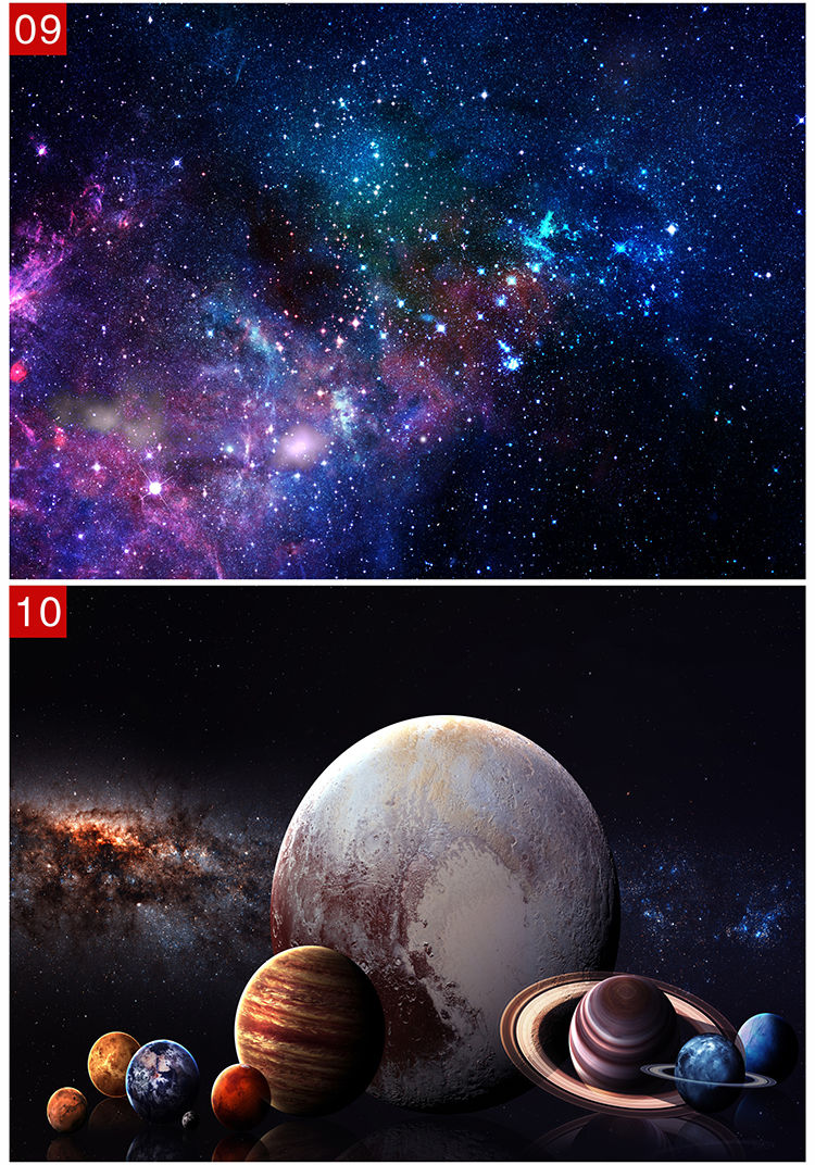 星空海报宇宙银河创意墙画墙贴卧室房间星空太空科幻主题背景自粘墙纸