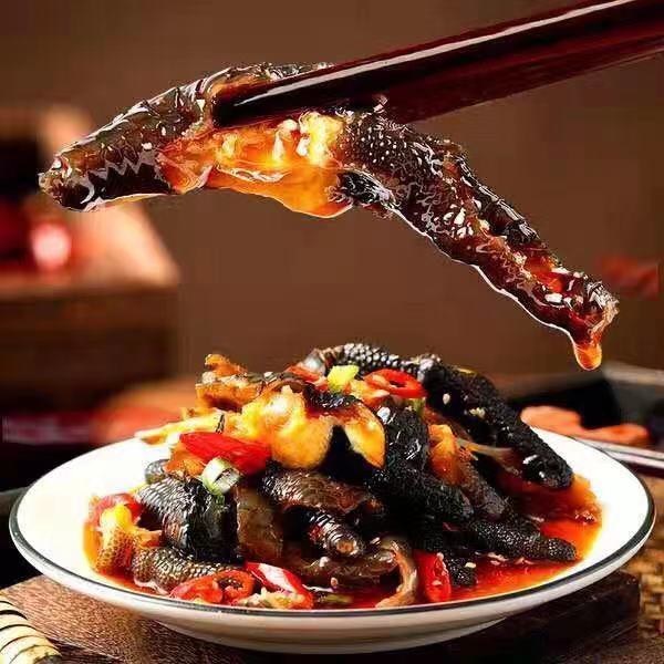 四川春之源麻辣鸡爪去骨乌鸡脚开袋即食无骨麻辣乌凤爪250g/包华海春