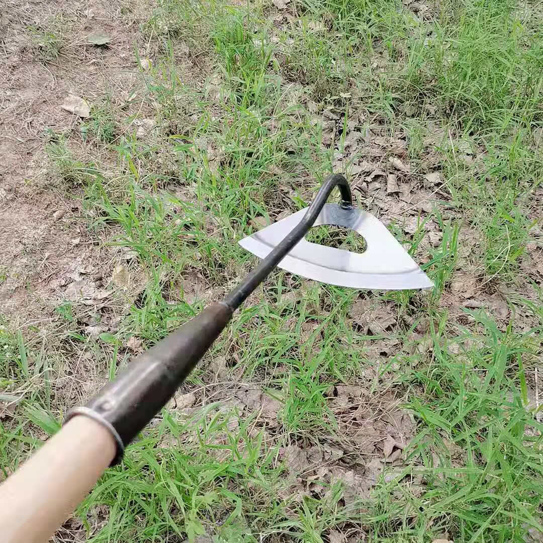 锄头锰钢加厚除草神器农用特大号空心锄头松土种菜养花专用小薅锄sn